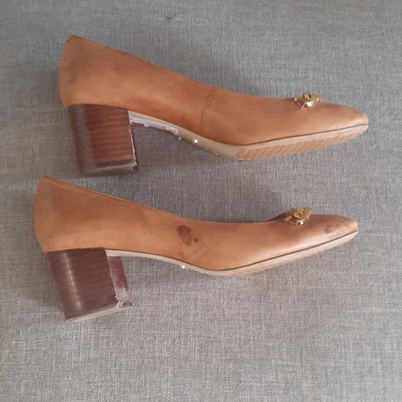 Lauren ralph Lauren tan leather pumps shoe  size 10B - Picture 3 of 16